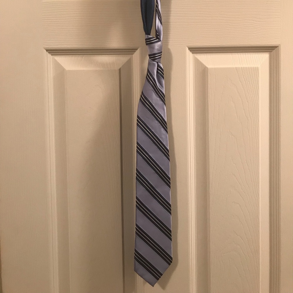 Mens Tommy Hilfiger neck tie light blue/navy blue